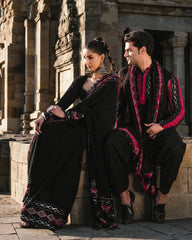 Pink & Black Kurta Payjama