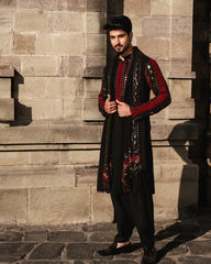 Red & Black Hues Kurta Pajama