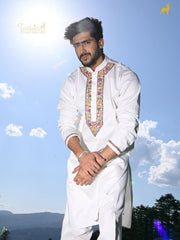 Alpine Bloom Multicolor Embroidered Kurta Set