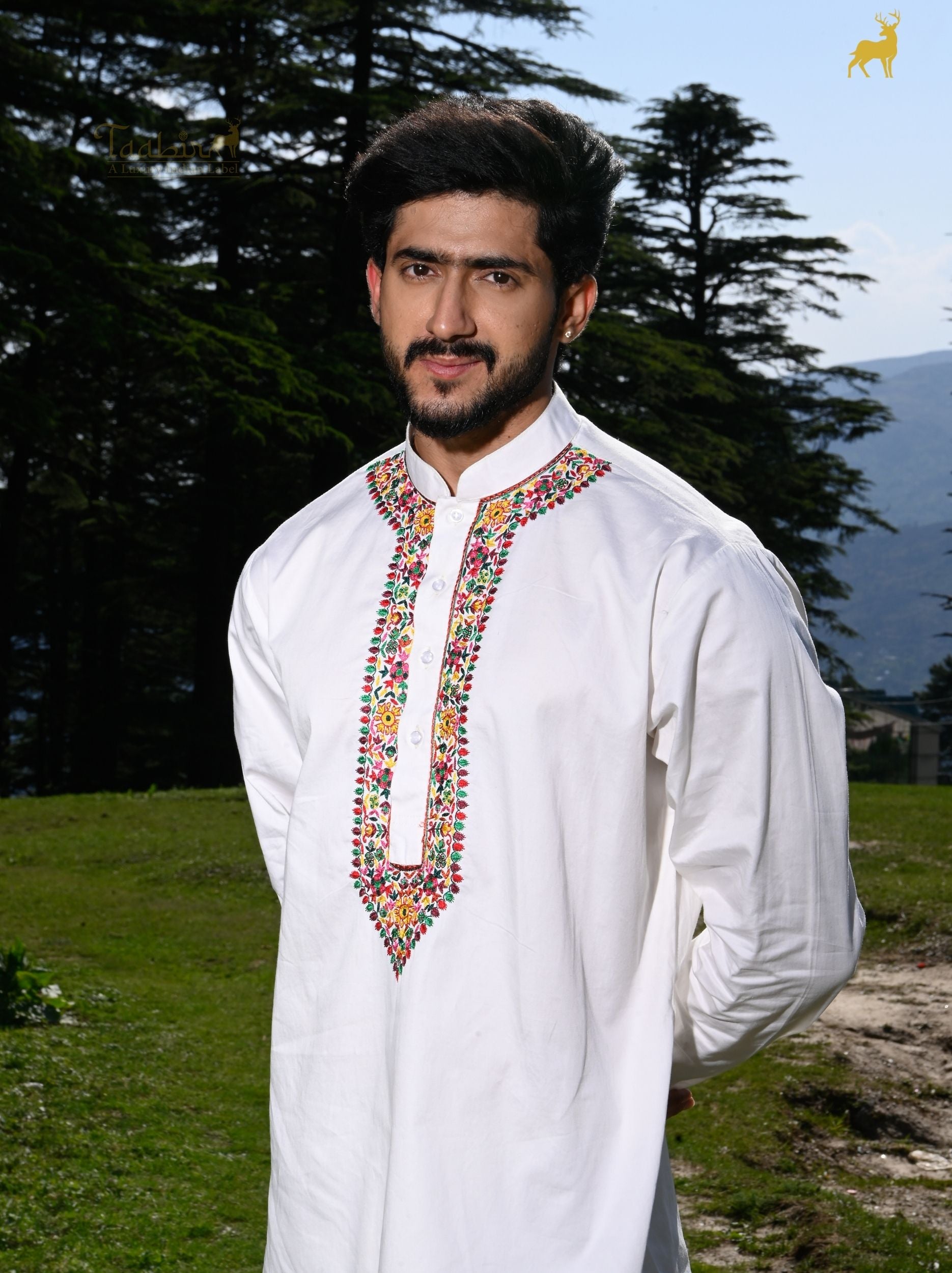 Alpine Bloom Multicolor Embroidered Kurta Set