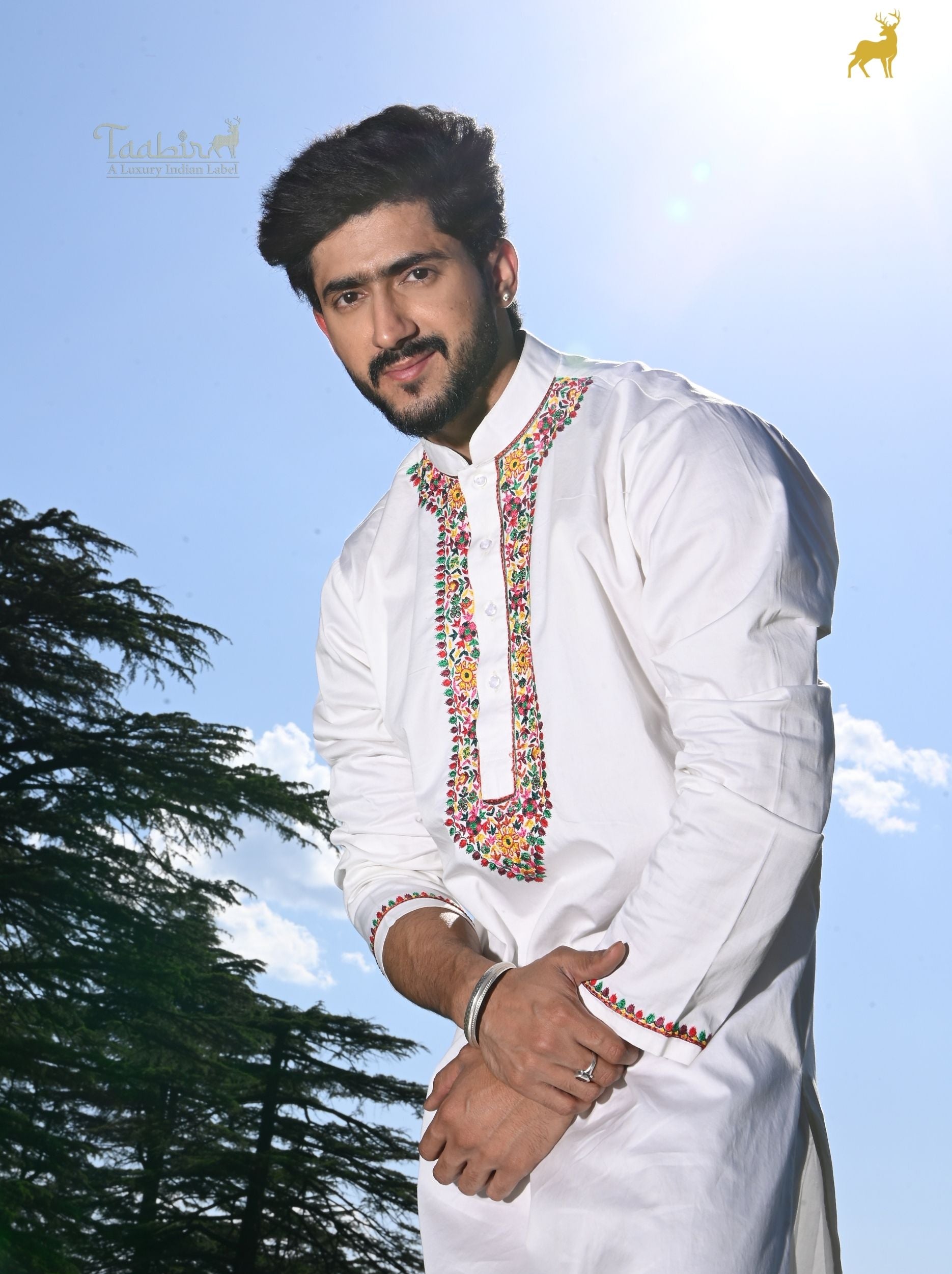 Alpine Bloom Multicolor Embroidered Kurta Set