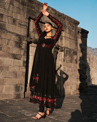 Black & Red Anarkali