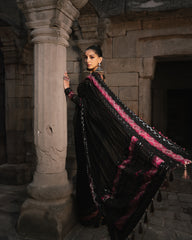 Pink & Black Captivating Saree