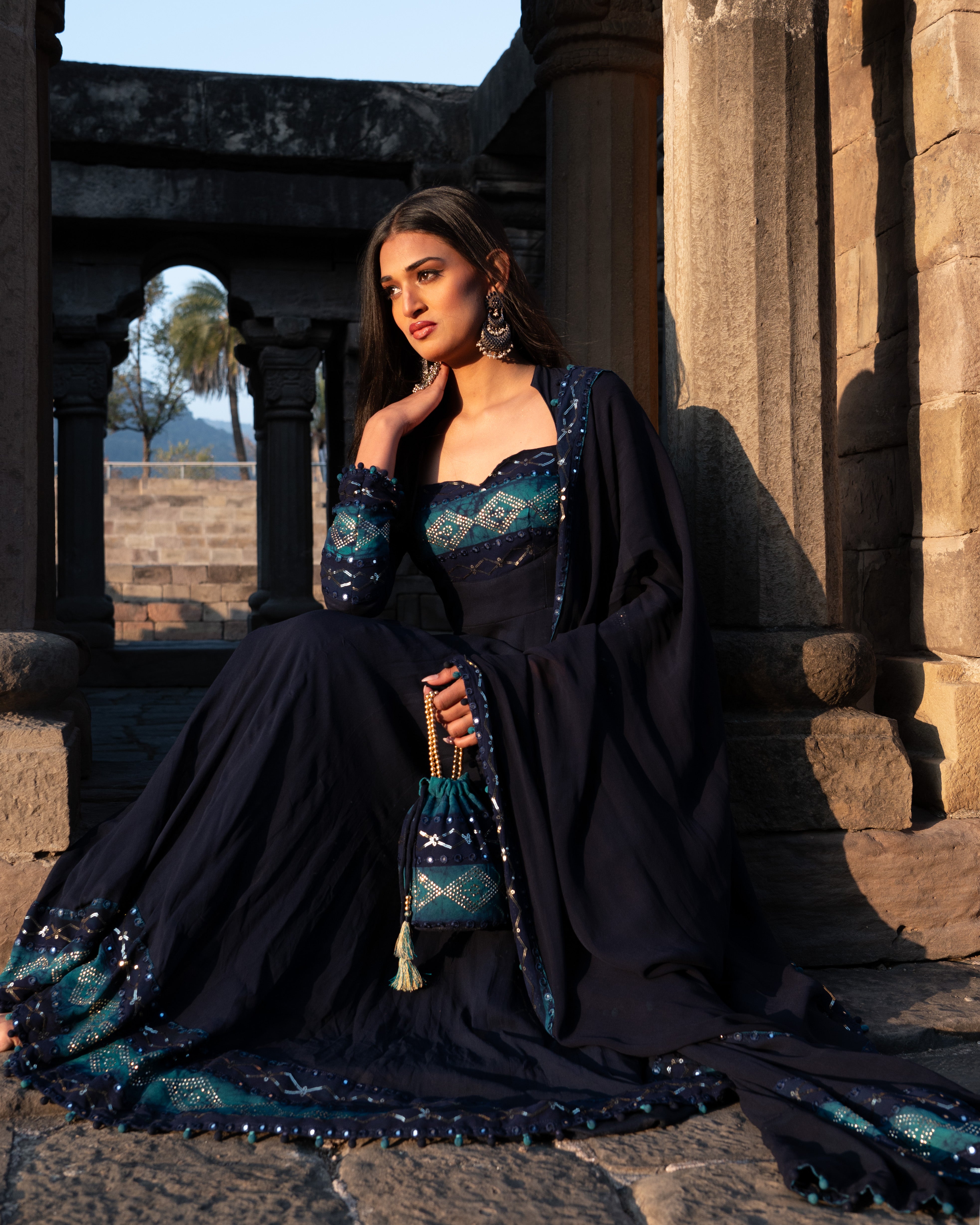 Blue Anarkali Suit