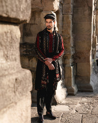 Red & Black Hues Kurta Pajama