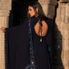 Designer Blue Bandhani Anarkali Suit with Mirror Work