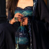 Designer Blue Bandhani Anarkali Suit with Mirror Work