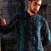 Designer Blue Bandhani Kurta Pajama Set with Mirror Work