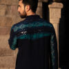 Designer Blue Bandhani Kurta Pajama Set with Mirror Work
