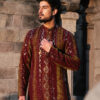 Mehendi Green & Rust Brown Bandhani Kurta Pajama Set
