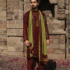 Mehendi Green & Rust Brown Bandhani Kurta Set with Dupatta
