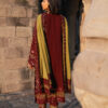 Mehendi Green & Rust Brown Bandhani Valima Suit with Dupatta