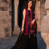 Pink & Black Bandhani Sharara Set with Mirror Work