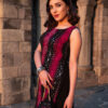 Pink & Black Bandhani Sharara Set with Mirror Work