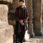 Red & Black Bandhani Kurta Pajama Set with Dupatta