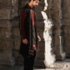Red & Black Bandhani Kurta Pajama Set with Dupatta