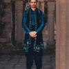 Royal Blue Bandhani Kurta Set with Dupatta