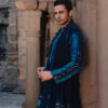 Royal Blue Bandhani Kurta Set with Dupatta