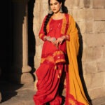 Yellow & Red Bandhani Salwar Suit with Jacket