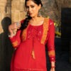Yellow & Red Bandhani Salwar Suit with Jacket