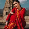 Yellow & Red Bandhani Saree with Backless Blouse